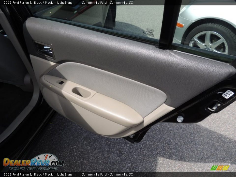 2012 Ford Fusion S Black / Medium Light Stone Photo #11