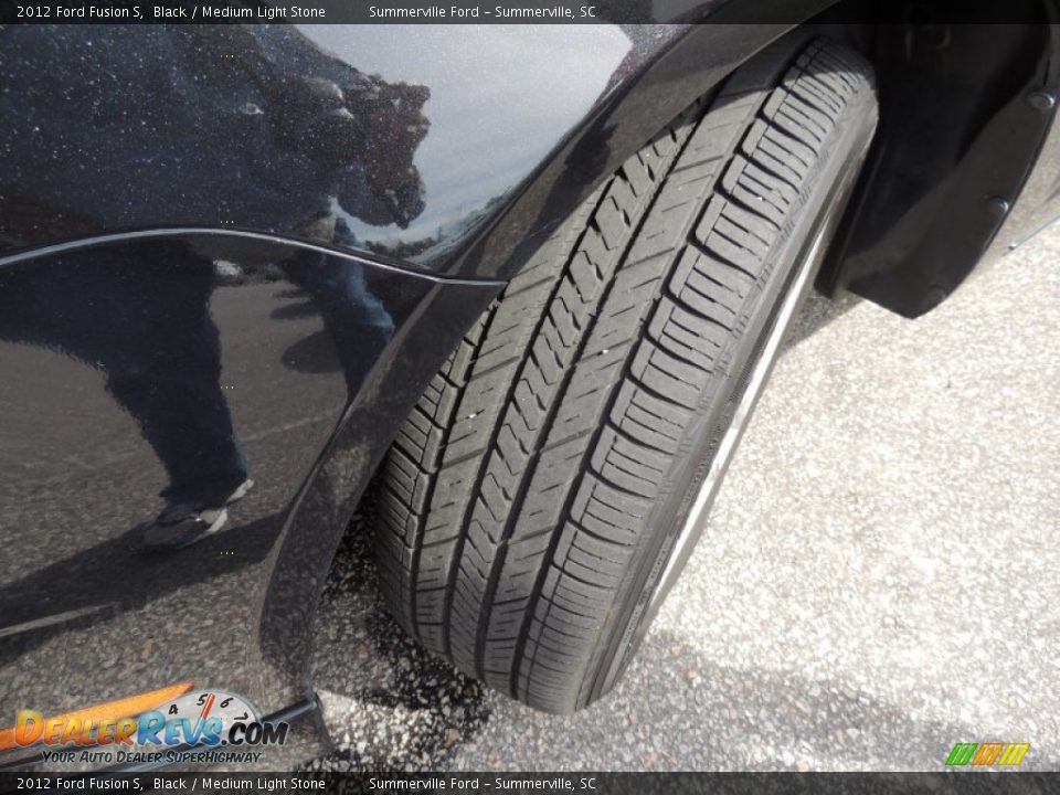 2012 Ford Fusion S Black / Medium Light Stone Photo #16