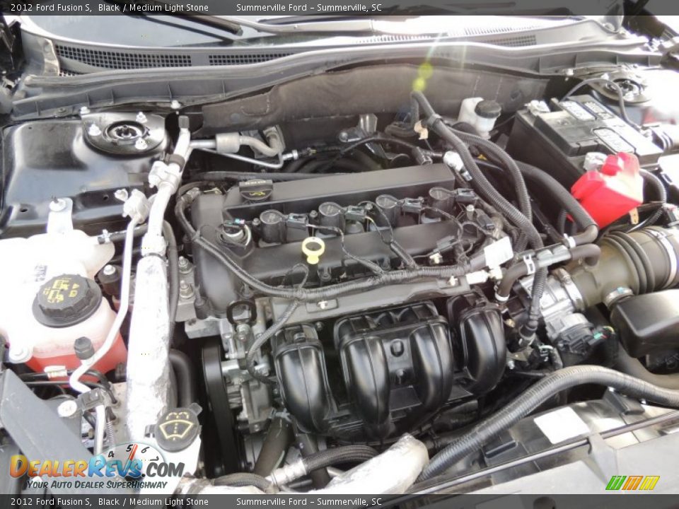 2012 Ford Fusion S Black / Medium Light Stone Photo #17