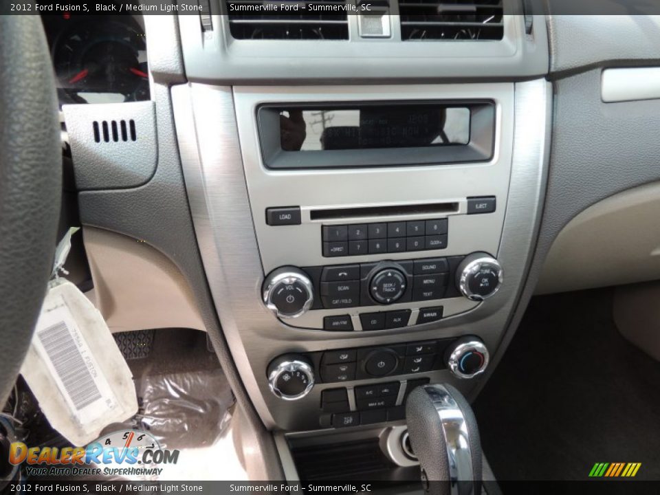2012 Ford Fusion S Black / Medium Light Stone Photo #19