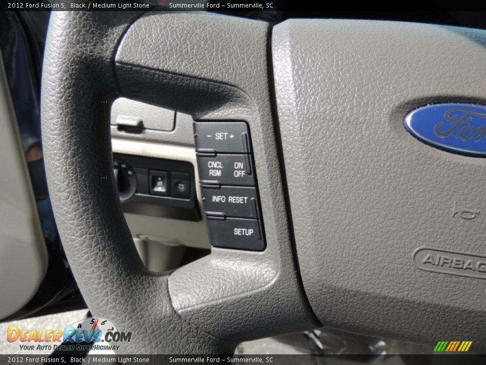 2012 Ford Fusion S Black / Medium Light Stone Photo #20