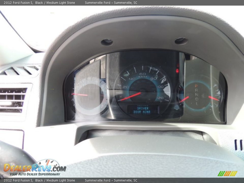 2012 Ford Fusion S Black / Medium Light Stone Photo #21