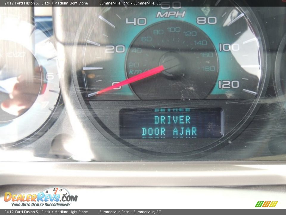 2012 Ford Fusion S Black / Medium Light Stone Photo #22