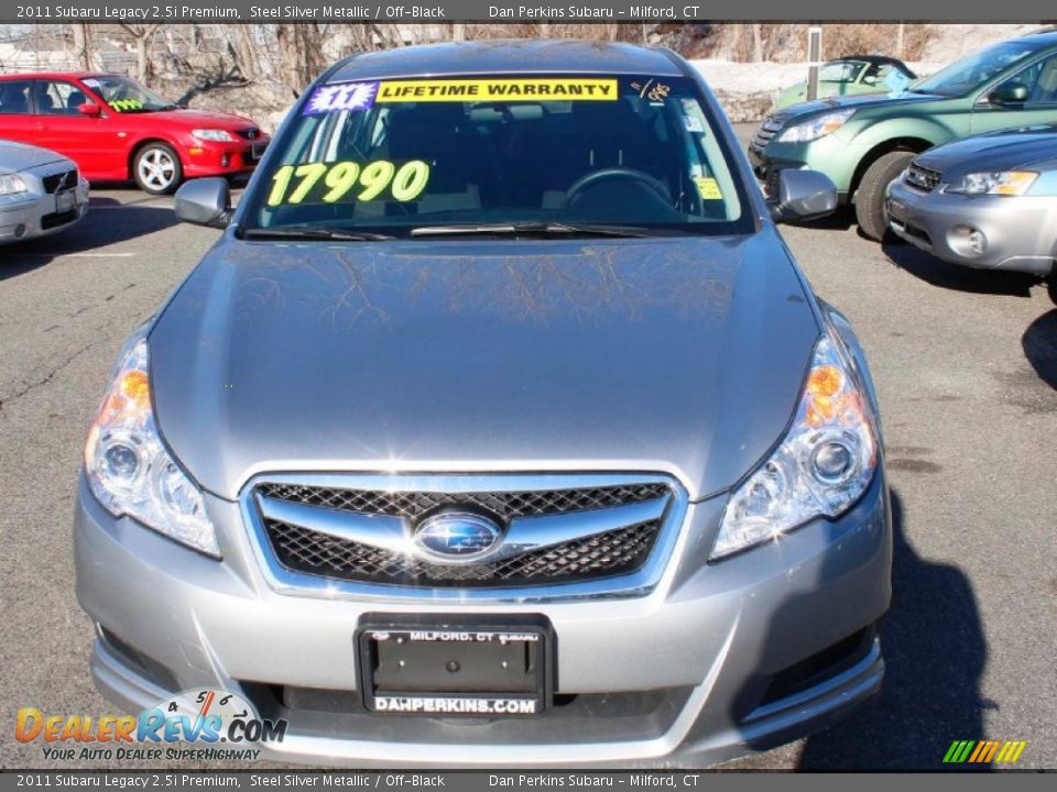2011 Subaru Legacy 2.5i Premium Steel Silver Metallic / Off-Black Photo #2