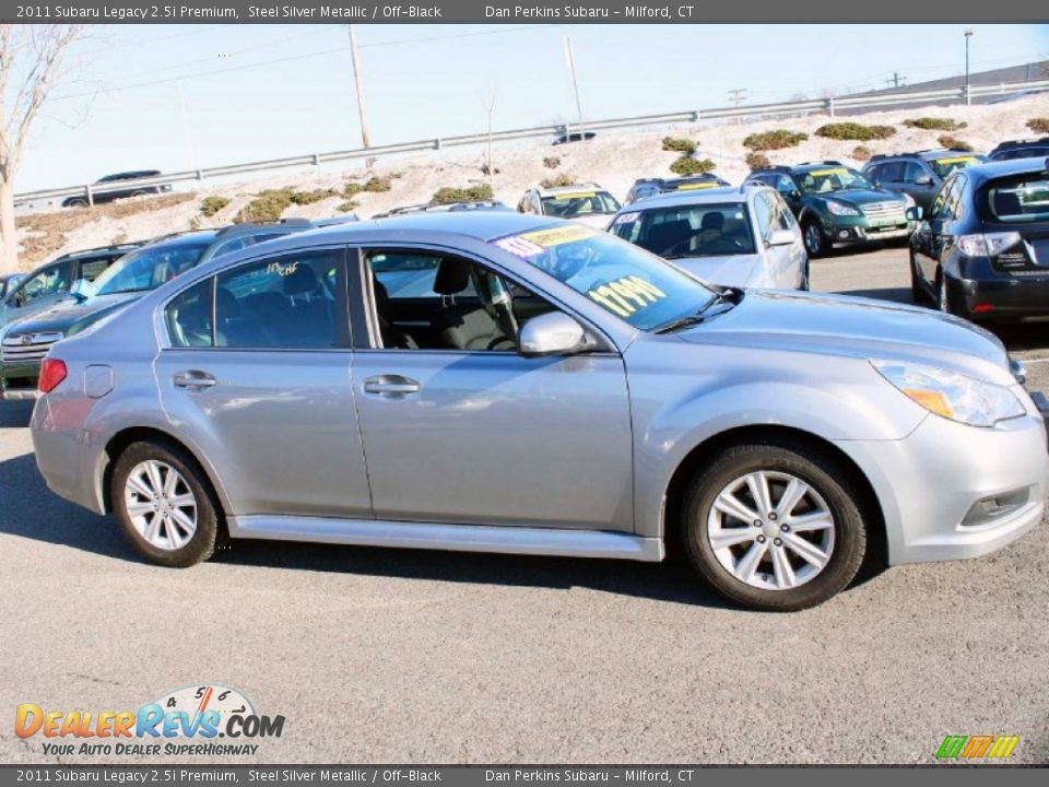 2011 Subaru Legacy 2.5i Premium Steel Silver Metallic / Off-Black Photo #4