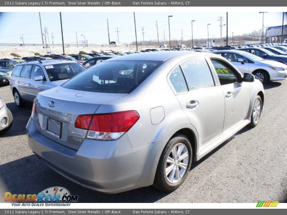 2011 Subaru Legacy 2.5i Premium Steel Silver Metallic / Off-Black Photo #6