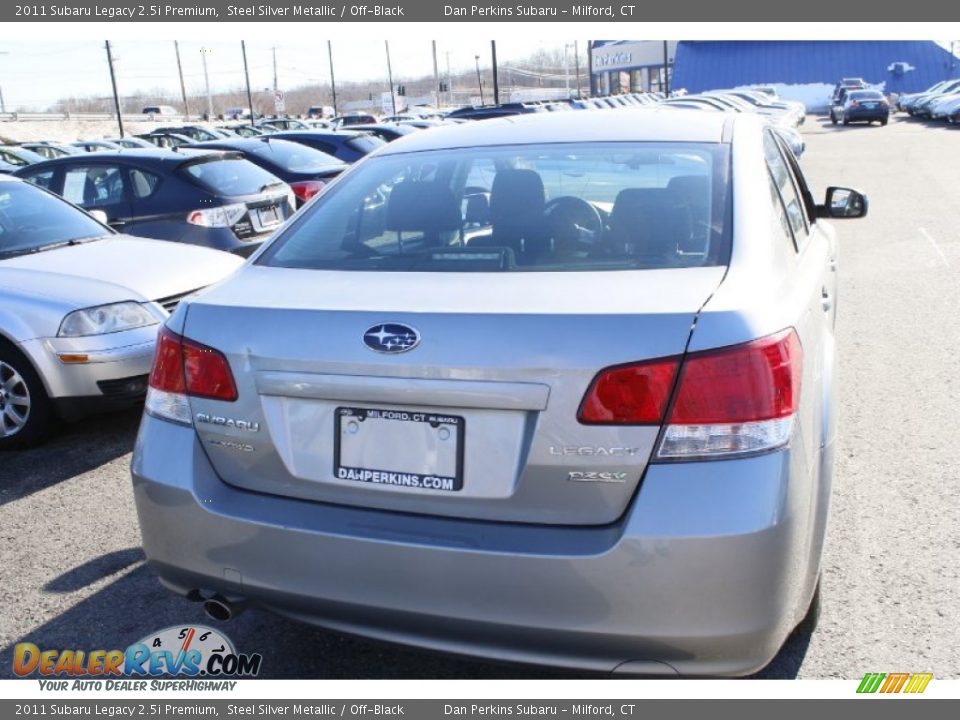 2011 Subaru Legacy 2.5i Premium Steel Silver Metallic / Off-Black Photo #7