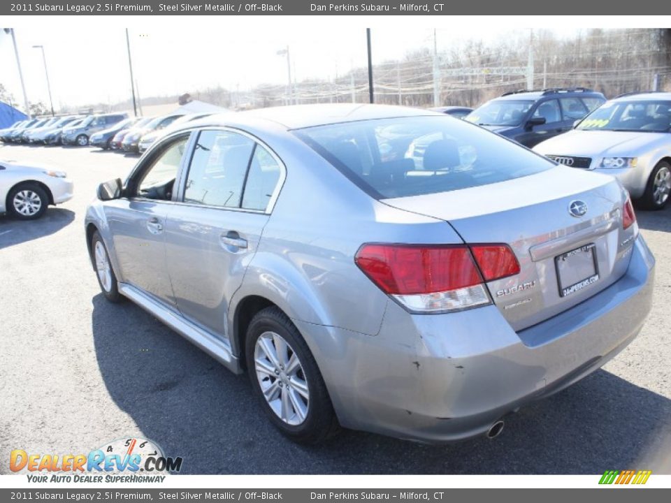 2011 Subaru Legacy 2.5i Premium Steel Silver Metallic / Off-Black Photo #10