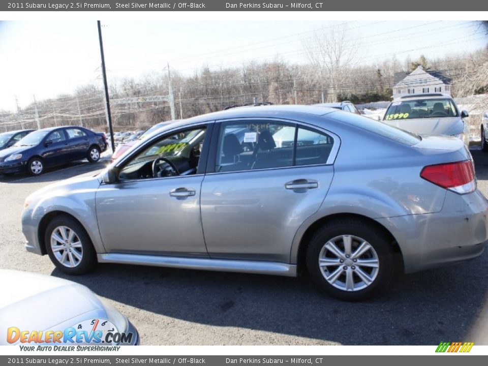 2011 Subaru Legacy 2.5i Premium Steel Silver Metallic / Off-Black Photo #11