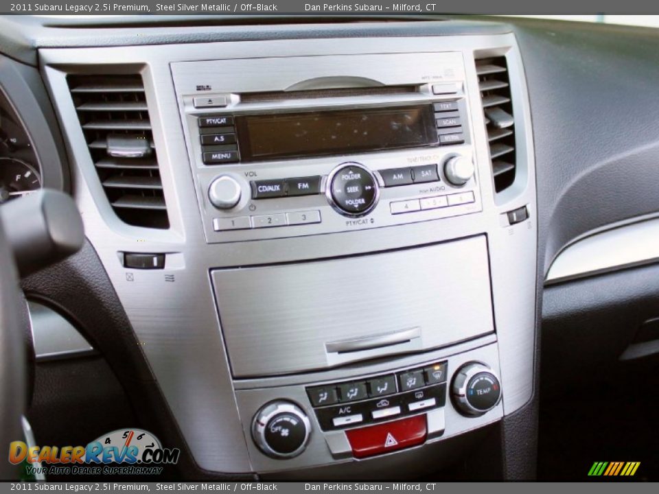 2011 Subaru Legacy 2.5i Premium Steel Silver Metallic / Off-Black Photo #14