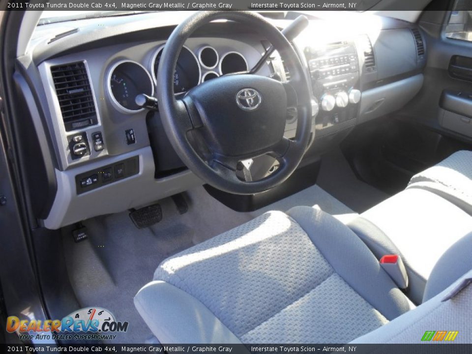 2011 Toyota Tundra Double Cab 4x4 Magnetic Gray Metallic / Graphite Gray Photo #9