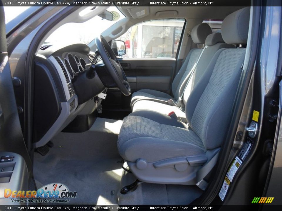 2011 Toyota Tundra Double Cab 4x4 Magnetic Gray Metallic / Graphite Gray Photo #10