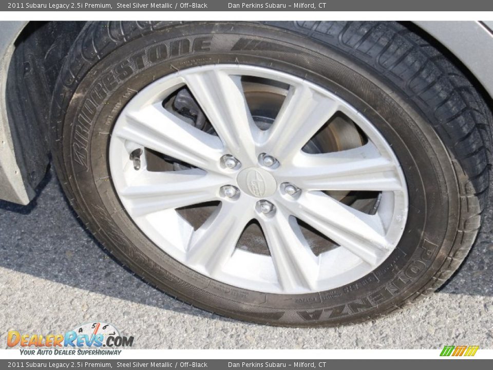 2011 Subaru Legacy 2.5i Premium Steel Silver Metallic / Off-Black Photo #21