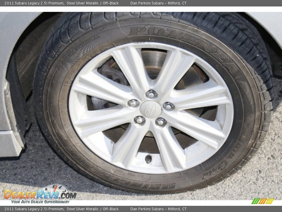 2011 Subaru Legacy 2.5i Premium Steel Silver Metallic / Off-Black Photo #22