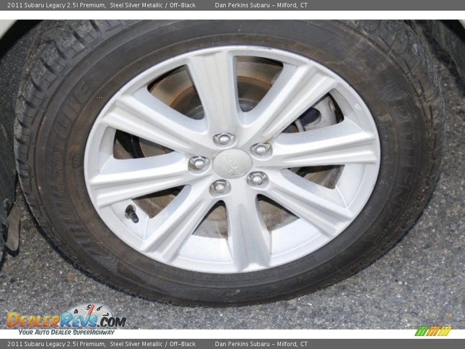 2011 Subaru Legacy 2.5i Premium Steel Silver Metallic / Off-Black Photo #23