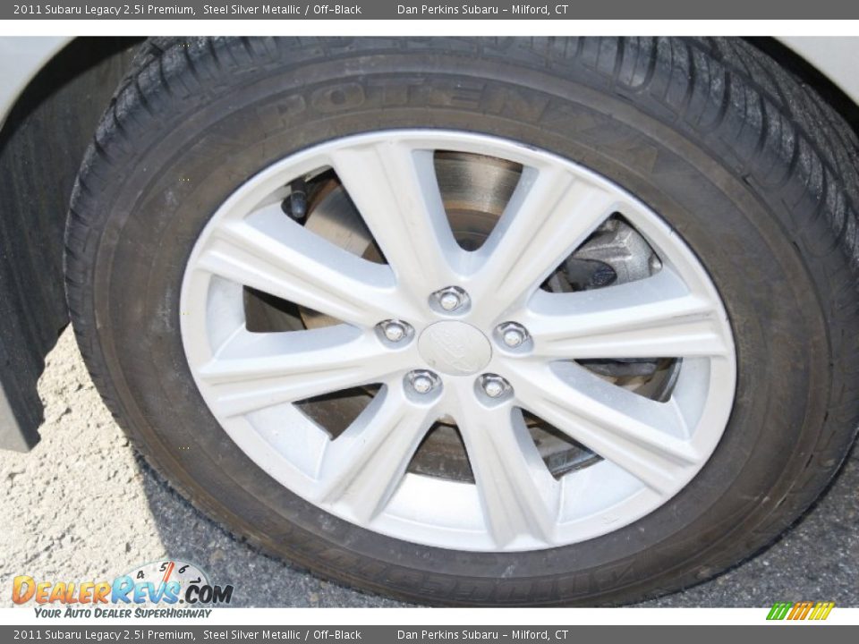 2011 Subaru Legacy 2.5i Premium Steel Silver Metallic / Off-Black Photo #24