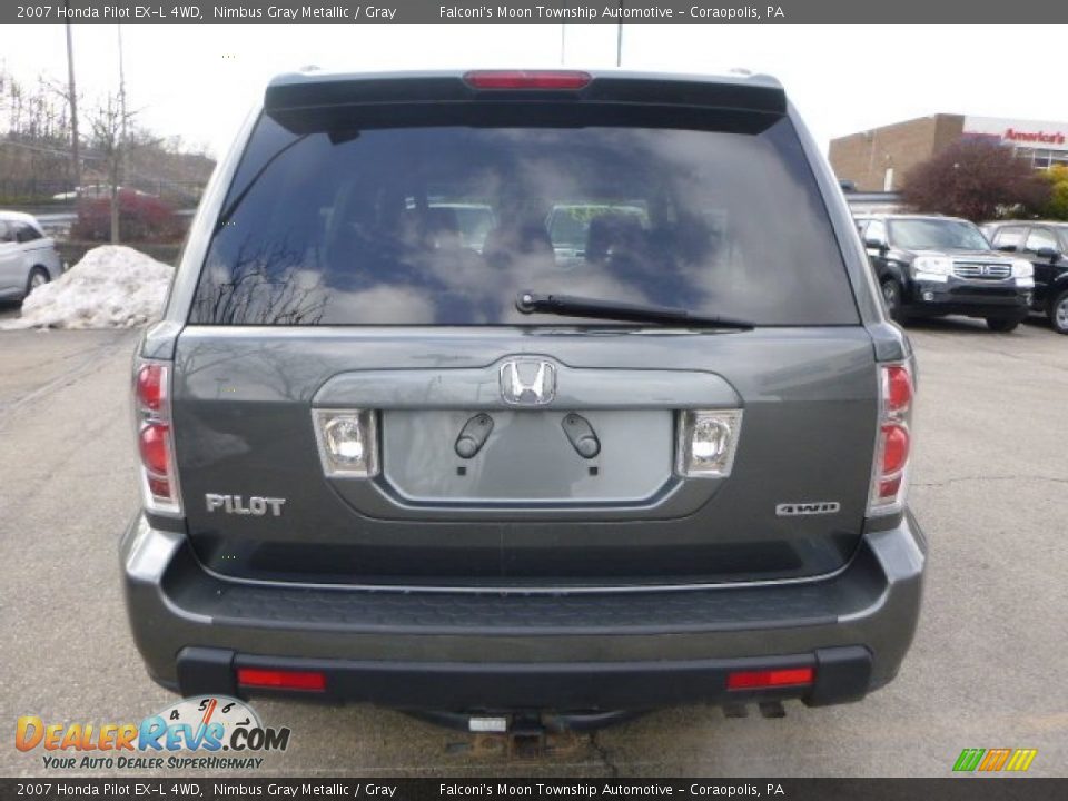 2007 Honda Pilot EX-L 4WD Nimbus Gray Metallic / Gray Photo #4