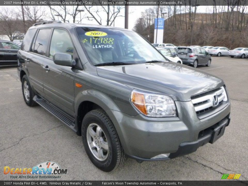 2007 Honda Pilot EX-L 4WD Nimbus Gray Metallic / Gray Photo #7