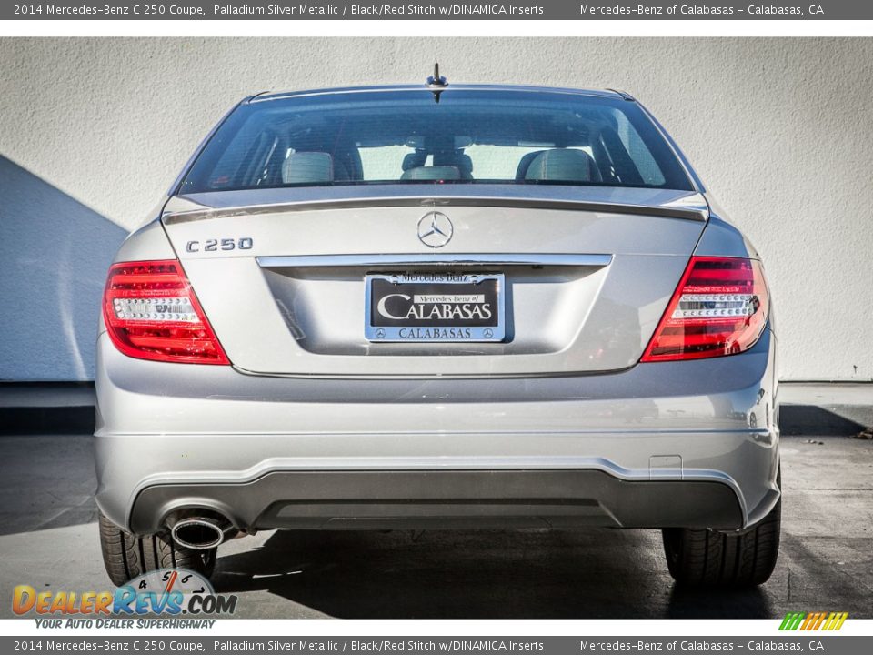 2014 Mercedes-Benz C 250 Coupe Palladium Silver Metallic / Black/Red Stitch w/DINAMICA Inserts Photo #3