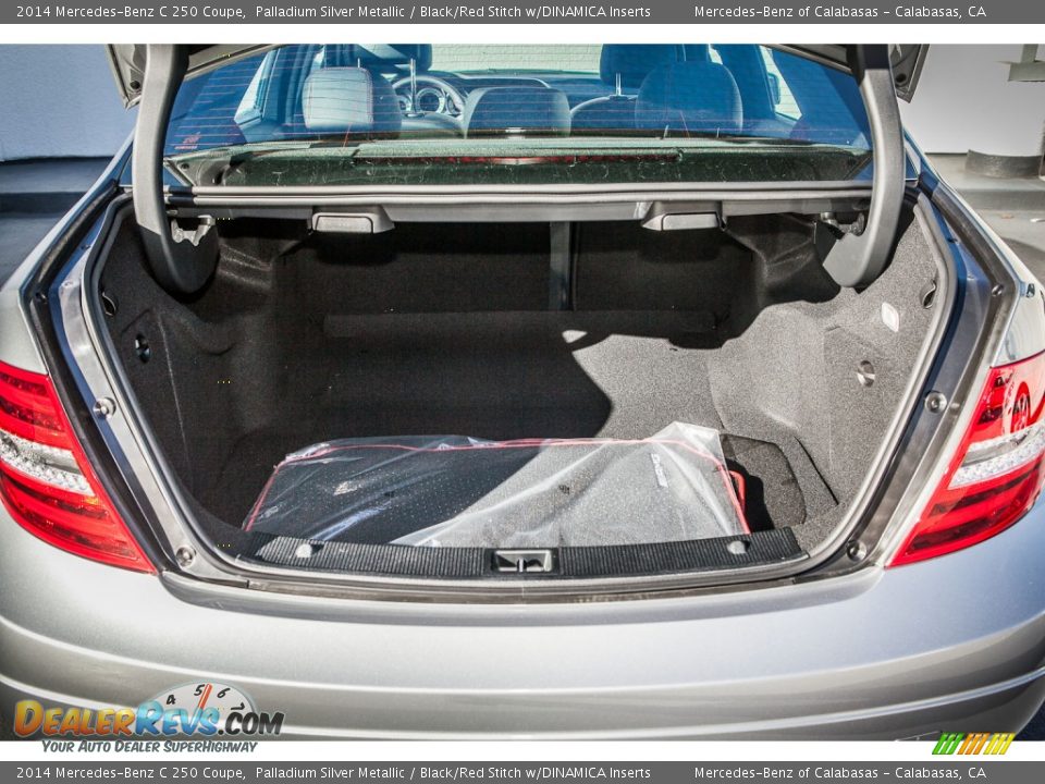 2014 Mercedes-Benz C 250 Coupe Palladium Silver Metallic / Black/Red Stitch w/DINAMICA Inserts Photo #4
