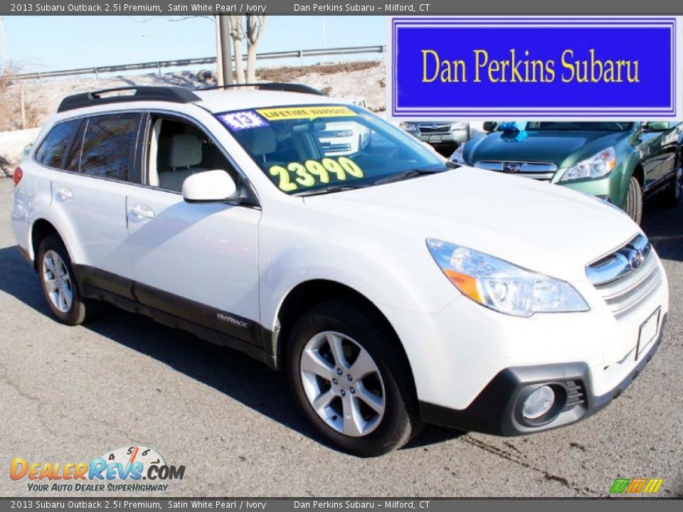 2013 Subaru Outback 2.5i Premium Satin White Pearl / Ivory Photo #1
