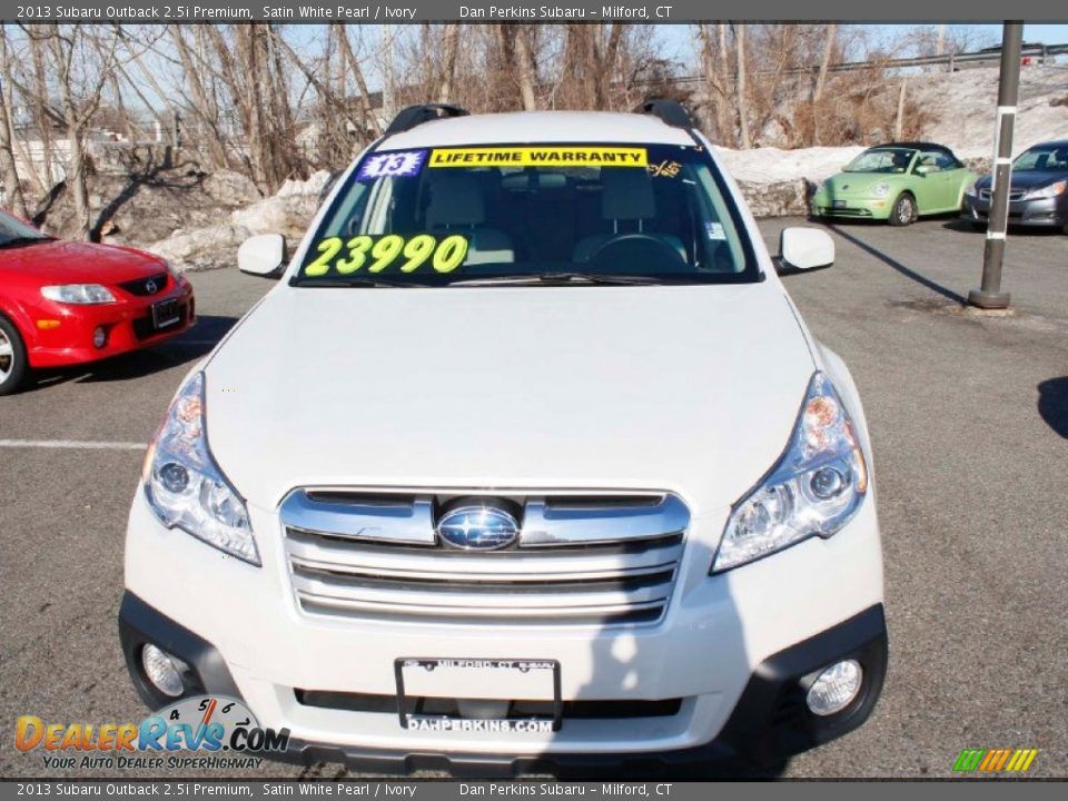 2013 Subaru Outback 2.5i Premium Satin White Pearl / Ivory Photo #2