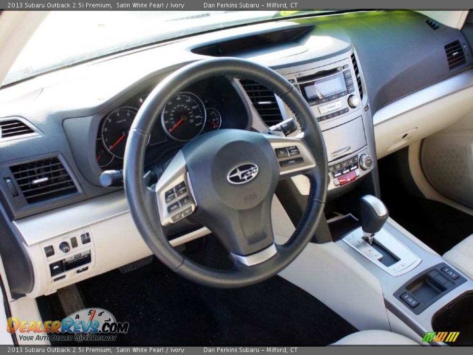 2013 Subaru Outback 2.5i Premium Satin White Pearl / Ivory Photo #5