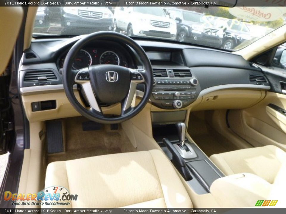 2011 Honda Accord LX-P Sedan Dark Amber Metallic / Ivory Photo #17