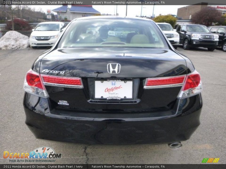 2011 Honda Accord EX Sedan Crystal Black Pearl / Ivory Photo #4