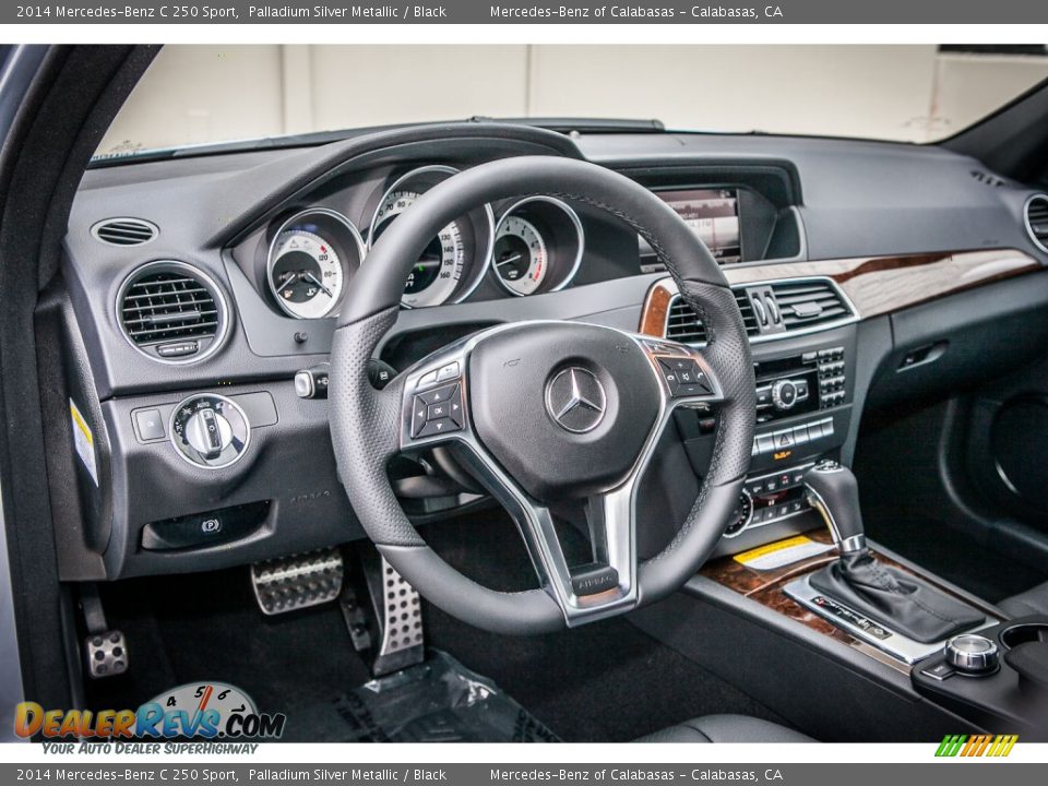 2014 Mercedes-Benz C 250 Sport Palladium Silver Metallic / Black Photo #5