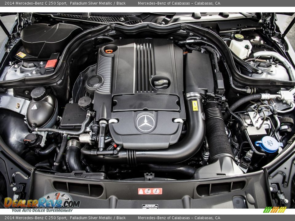 2014 Mercedes-Benz C 250 Sport Palladium Silver Metallic / Black Photo #9