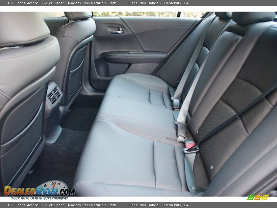 2014 Honda Accord EX-L V6 Sedan Modern Steel Metallic / Black Photo #12