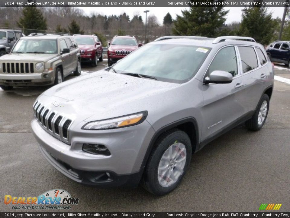 2014 Jeep Cherokee Latitude 4x4 Billet Silver Metallic / Iceland - Black/Iceland Gray Photo #2