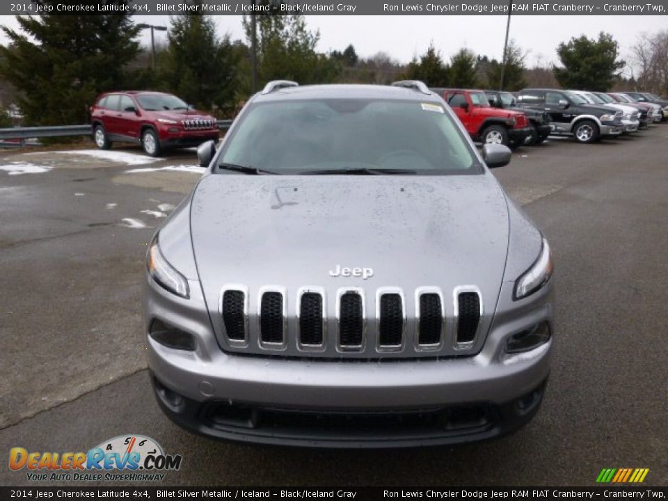 2014 Jeep Cherokee Latitude 4x4 Billet Silver Metallic / Iceland - Black/Iceland Gray Photo #3