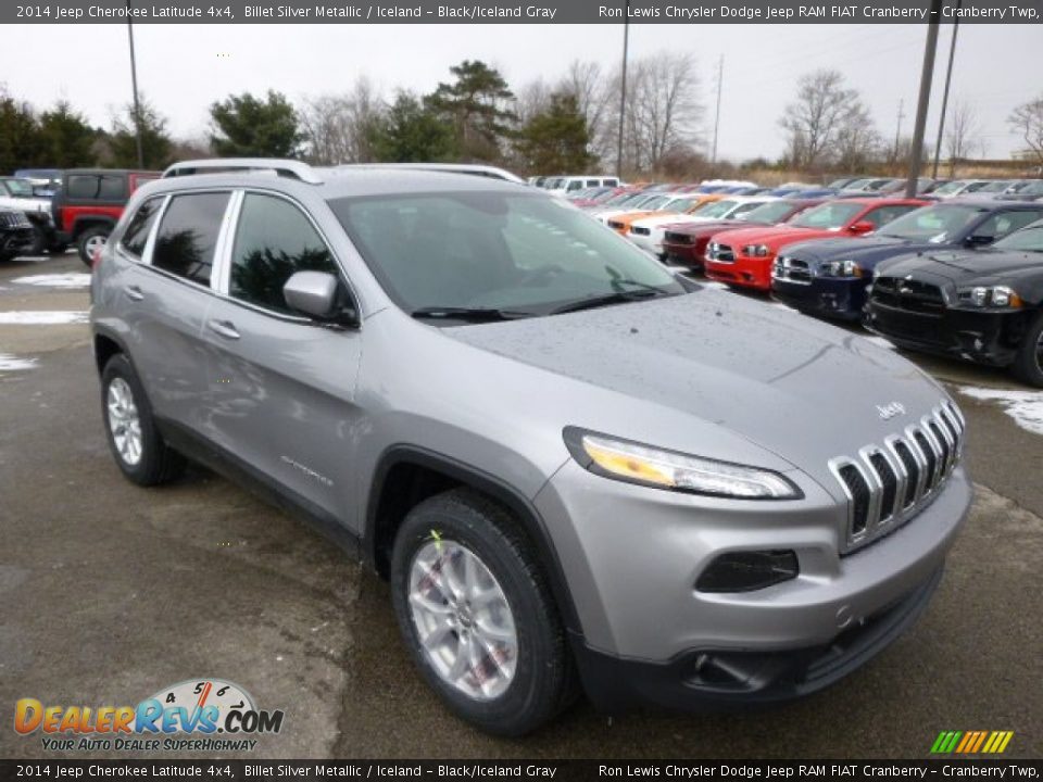 2014 Jeep Cherokee Latitude 4x4 Billet Silver Metallic / Iceland - Black/Iceland Gray Photo #4