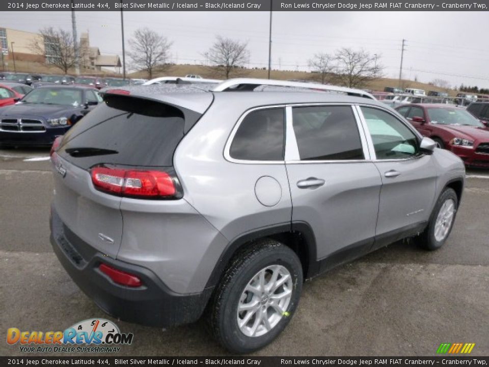 2014 Jeep Cherokee Latitude 4x4 Billet Silver Metallic / Iceland - Black/Iceland Gray Photo #6