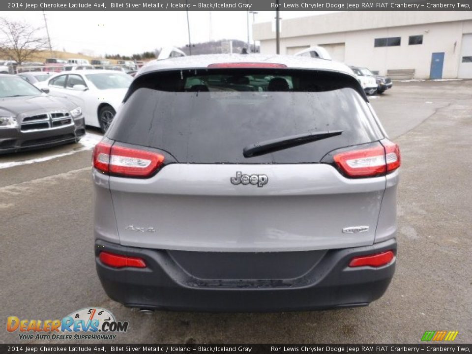 2014 Jeep Cherokee Latitude 4x4 Billet Silver Metallic / Iceland - Black/Iceland Gray Photo #7
