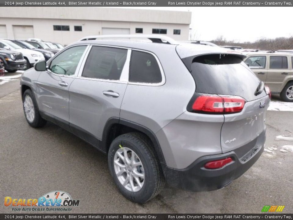 2014 Jeep Cherokee Latitude 4x4 Billet Silver Metallic / Iceland - Black/Iceland Gray Photo #8