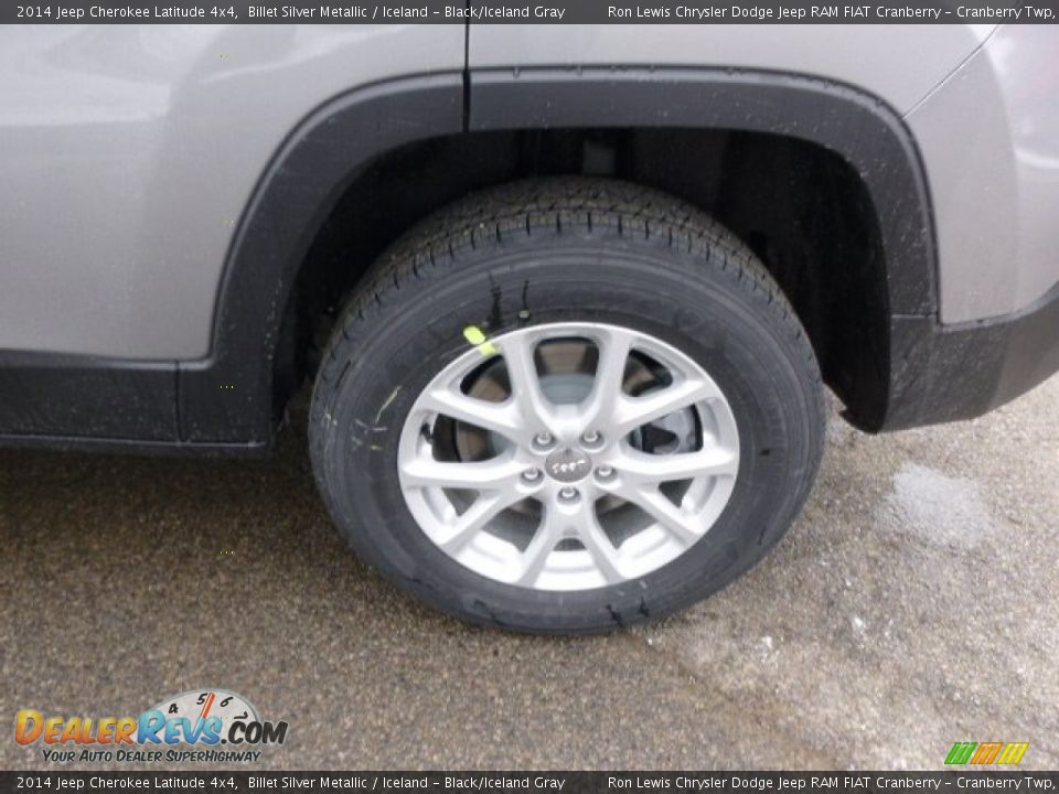 2014 Jeep Cherokee Latitude 4x4 Billet Silver Metallic / Iceland - Black/Iceland Gray Photo #9