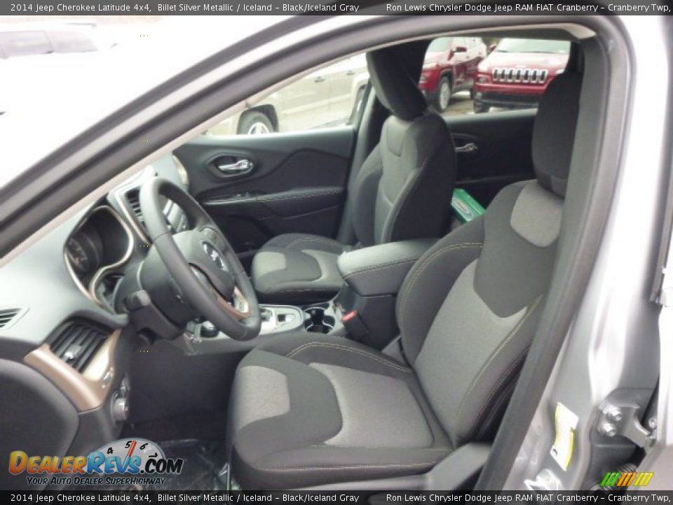 2014 Jeep Cherokee Latitude 4x4 Billet Silver Metallic / Iceland - Black/Iceland Gray Photo #10