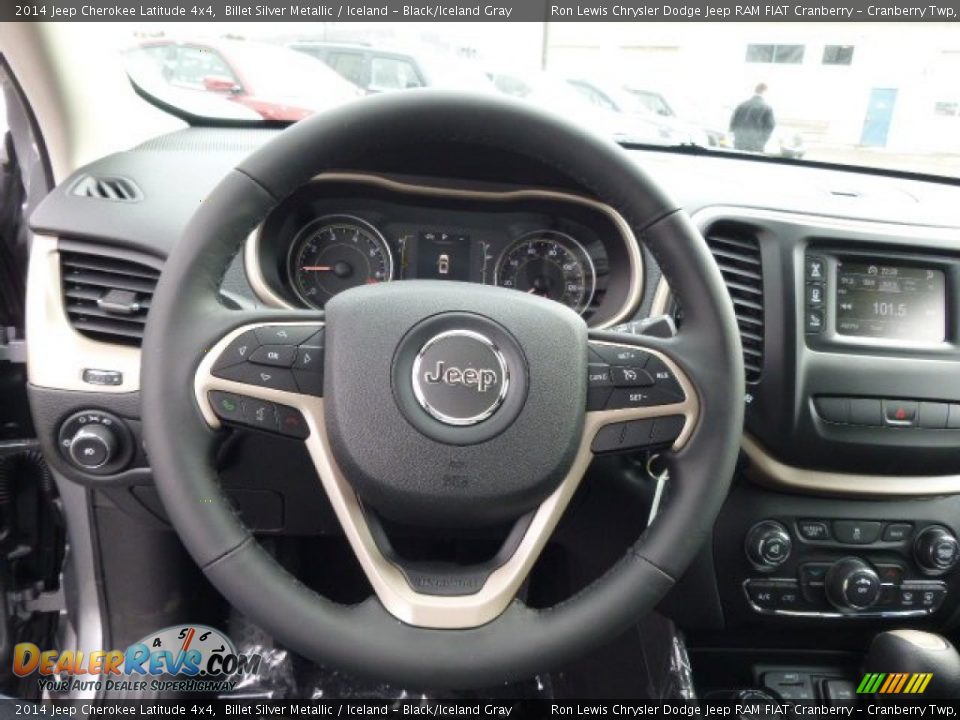 2014 Jeep Cherokee Latitude 4x4 Billet Silver Metallic / Iceland - Black/Iceland Gray Photo #19
