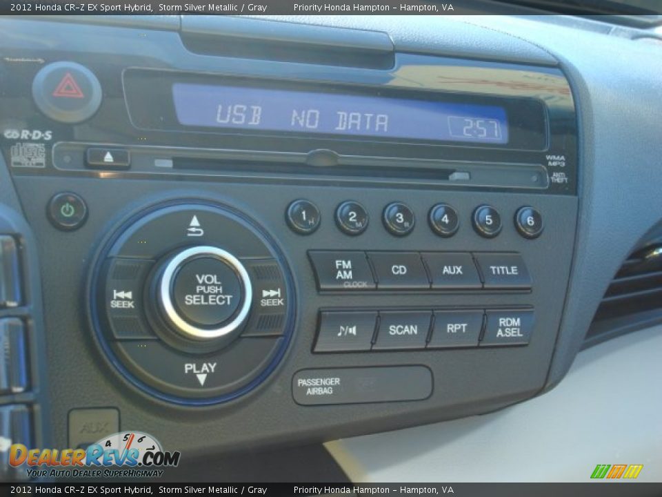 2012 Honda CR-Z EX Sport Hybrid Storm Silver Metallic / Gray Photo #17