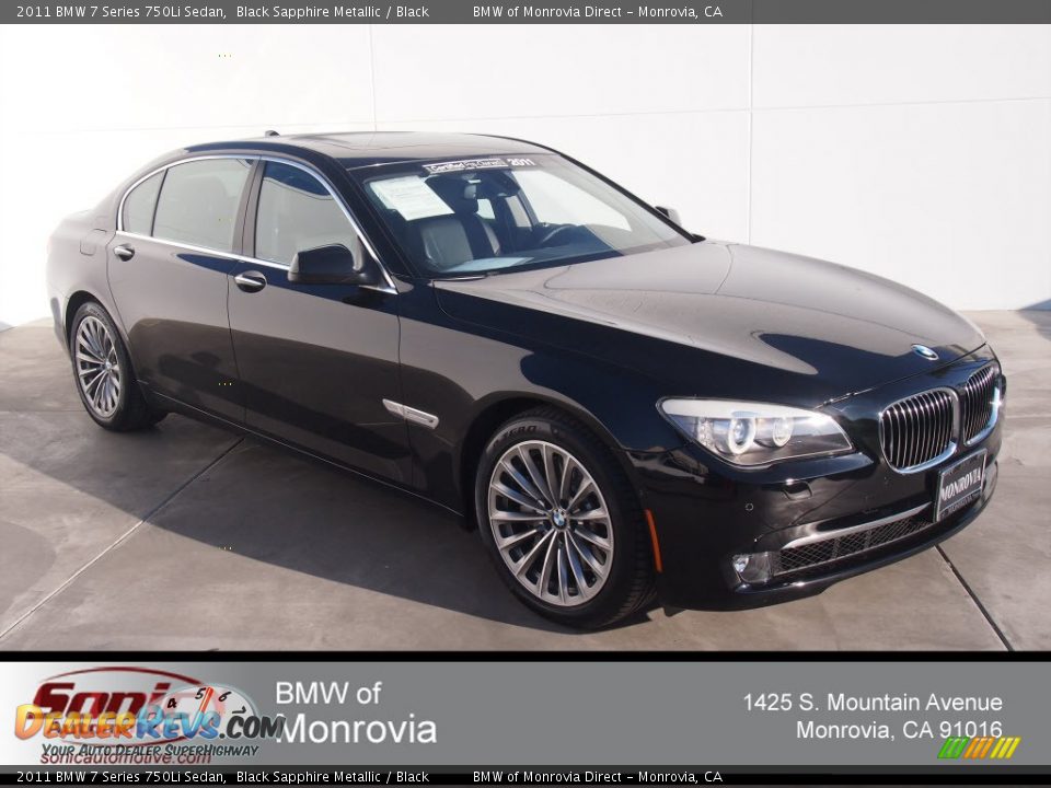 2011 BMW 7 Series 750Li Sedan Black Sapphire Metallic / Black Photo #1