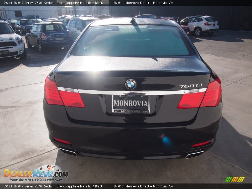 2011 BMW 7 Series 750Li Sedan Black Sapphire Metallic / Black Photo #5