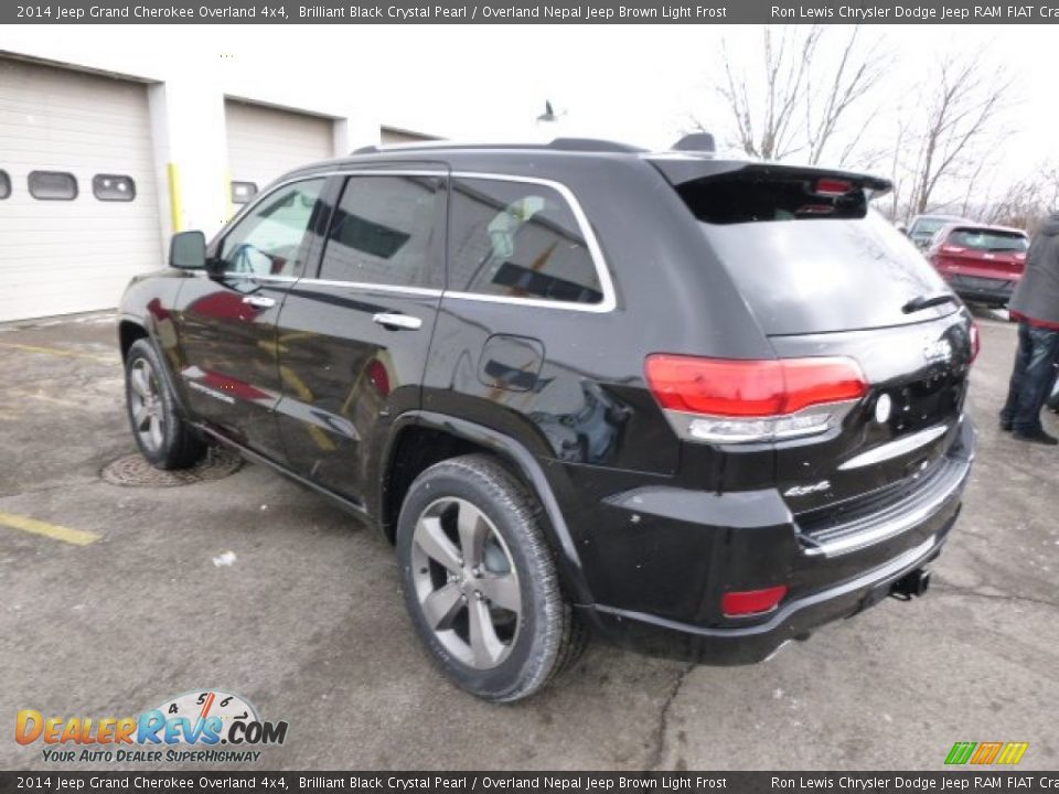 2014 Jeep Grand Cherokee Overland 4x4 Brilliant Black Crystal Pearl / Overland Nepal Jeep Brown Light Frost Photo #8
