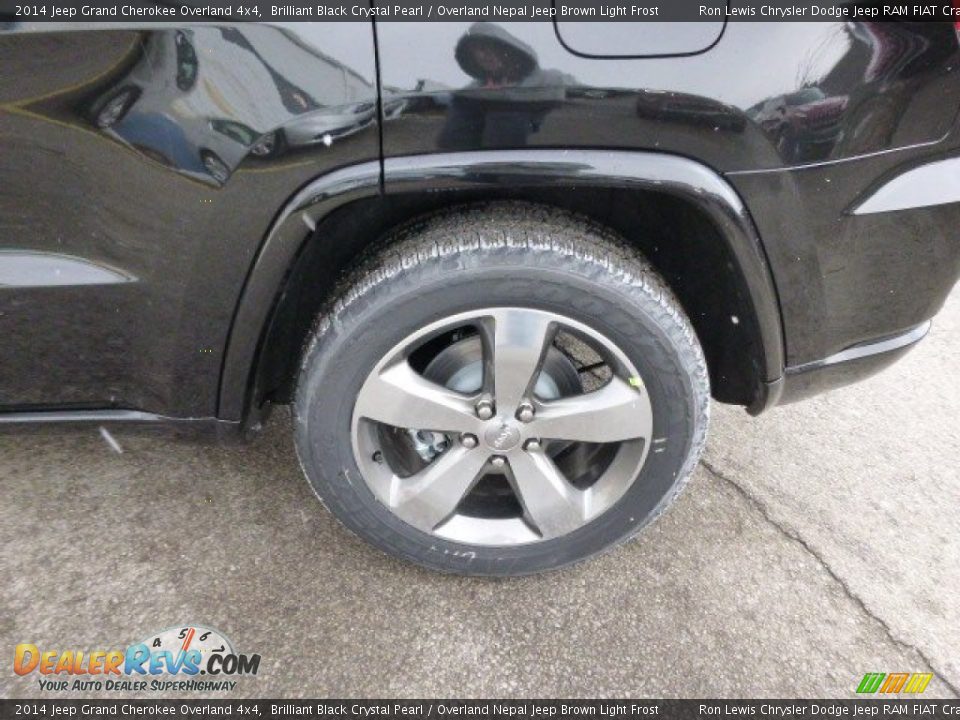 2014 Jeep Grand Cherokee Overland 4x4 Brilliant Black Crystal Pearl / Overland Nepal Jeep Brown Light Frost Photo #9
