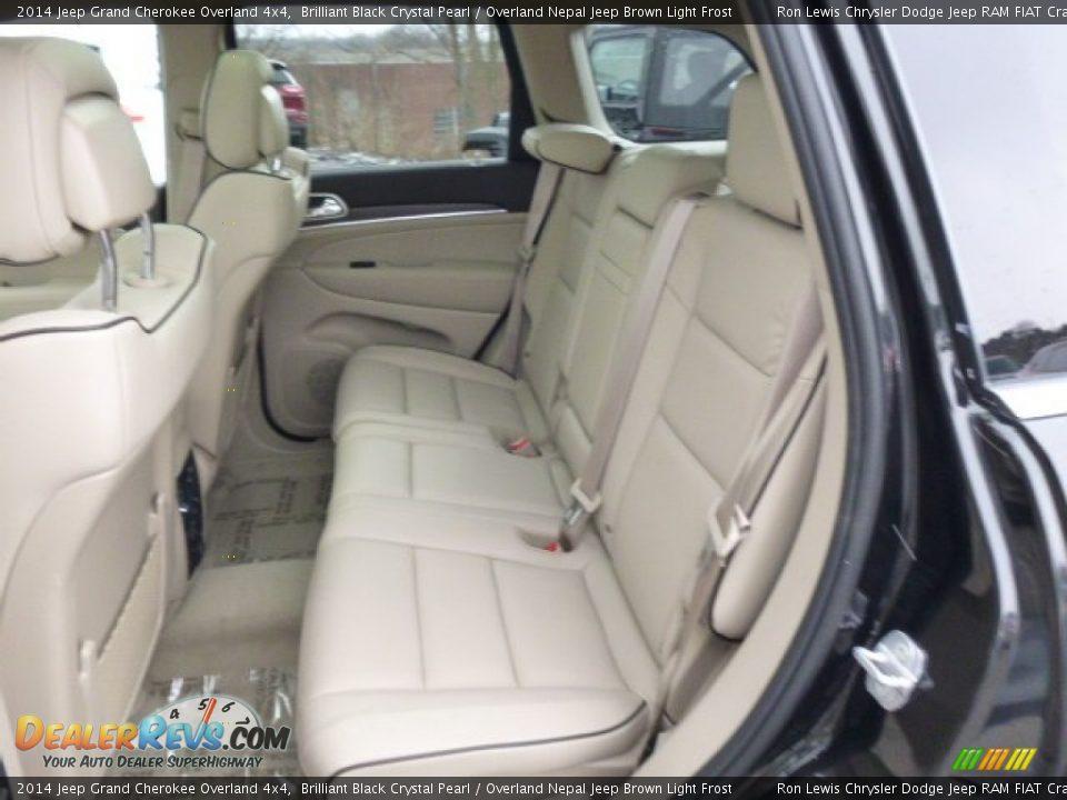 2014 Jeep Grand Cherokee Overland 4x4 Brilliant Black Crystal Pearl / Overland Nepal Jeep Brown Light Frost Photo #11