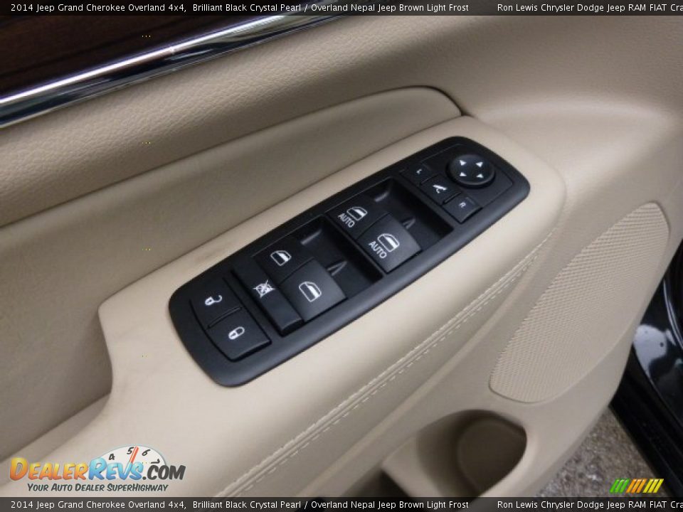 2014 Jeep Grand Cherokee Overland 4x4 Brilliant Black Crystal Pearl / Overland Nepal Jeep Brown Light Frost Photo #13