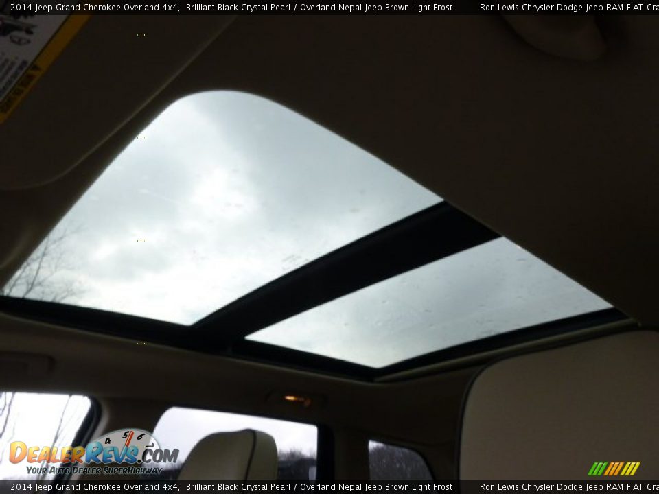 2014 Jeep Grand Cherokee Overland 4x4 Brilliant Black Crystal Pearl / Overland Nepal Jeep Brown Light Frost Photo #14
