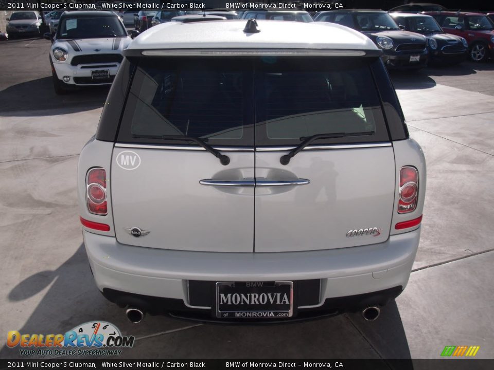 2011 Mini Cooper S Clubman White Silver Metallic / Carbon Black Photo #8